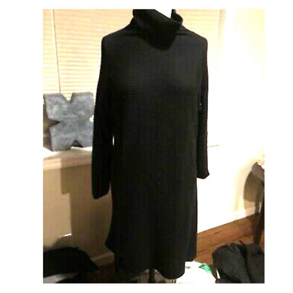 NWT kokun 100% Cotton Knit Black Dress Midi Size M